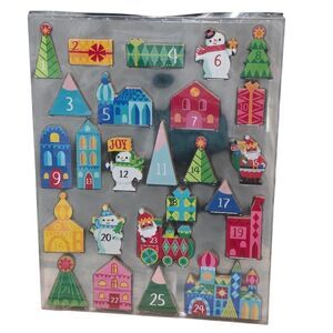 Colorful Christmas Countdown Train with Festive Designs